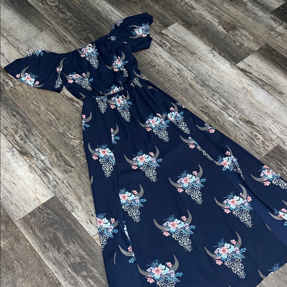 Southern Style Off-Shoulder Maxi Dress